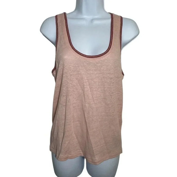 rag & bone 100% linen Knit blush pink tank top womens size Small - Picture 4 of 9